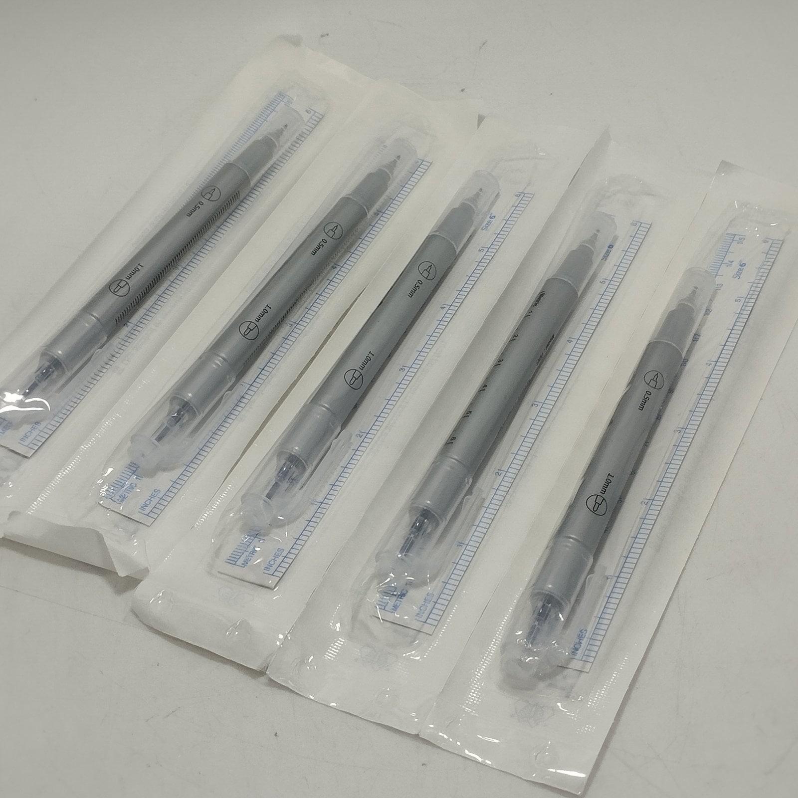Tondaus Skin Marker for Art 1.0mm/0.5mm Individually Wrapped Pack of 5 - Black