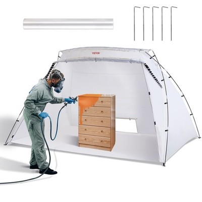 Buy VEVOR Portable Paint Booth,10x7x6ft Larger Spray Paint Tent with Builtin Floo...