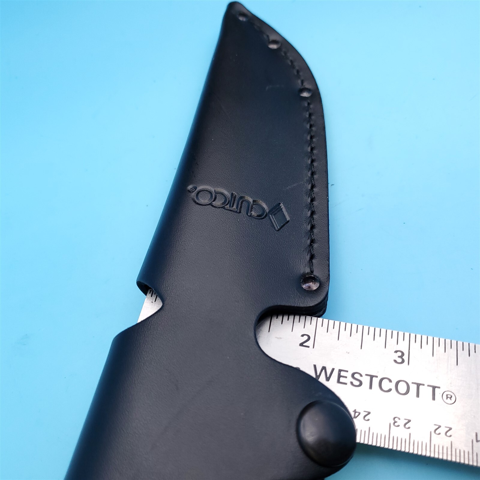 Cutco Knife Sheath Black Leather Fixed Blade Belt 5" Hunting 1087 5718 5719 USA