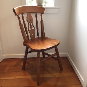 Vintage Antique Style Solid Timber Pine Chair Cottage Farmhouse