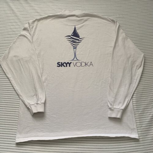 XL 90's- SKYY VODKA スカイ ウォッカ お酒 Tシャツ 白