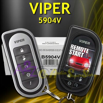 REFURBISHED VIPER 5904V 2 WAY AUTO REMOTE START CAR ALARM KEYLESS