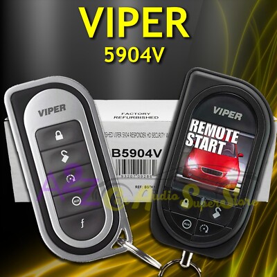 REFURBISHED VIPER 5904V 2-WAY AUTO REMOTE START CAR ALARM KEYLESS ENTRY HD COLOR