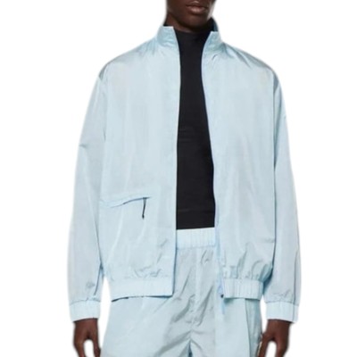 RAINS Track Jacket Mens M Blue Lightweight Sky 18900 Interior Pockets Nylon Zip