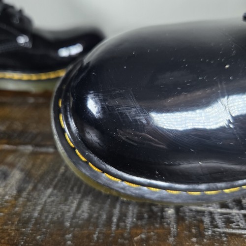 Dr. Doc Martens 1460 Y Womens Size 7 Mens 6 Zipper Lace Up Boots Black Leather