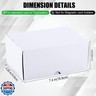 Toploader Trading Card Storage Box, 4-Pack 100 Count White Corrugated Cardboard Bulk Sports Top Loaders Storage Box for TCG/Magic/Mtg Basketball Cards, Collectible Trading Card Organizer