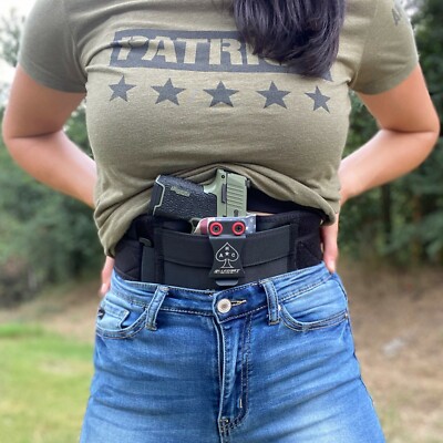 Clip & Carry STRAPT-TAC Belly Band Holster ~ Works w/ any IWB Kydex Gun Holster 