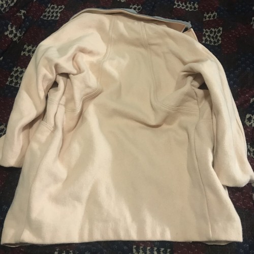 American Apparel Pastel Peach Pink Longline Wool Jacket