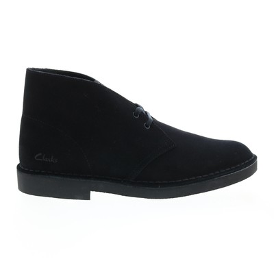 

Clarks Desert Boot 2 26155499 Мужские черные широкие замшевые ботинки на шнуровке, Черный, Clarks Desert Boot 2