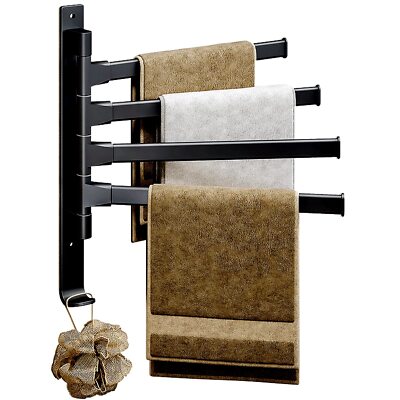 Towel Rack Towel Holder Swivel Towel Rack for Bathroom Holder,Wall Mounted To...