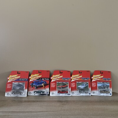 Playing Mantis Johnny Lightning Lot Of 5 Cars - Firebird, GTO, Nova, Cyclone