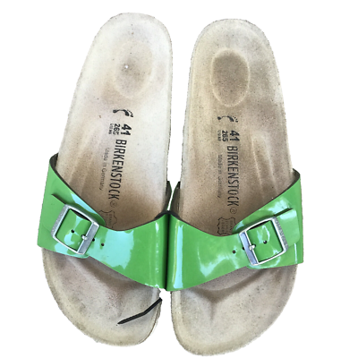 birkenstock madrid metallic green