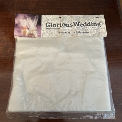 Glorious Wedding Collection 10  Tulle Squares - Ivory 25 Count