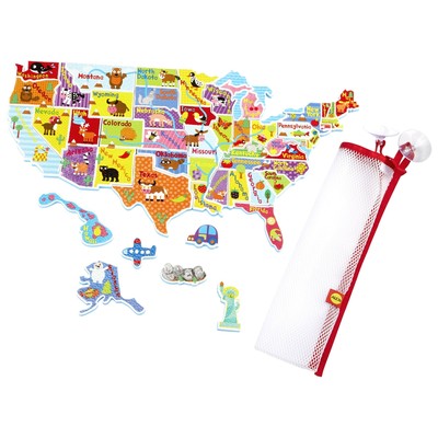 Alex Bath USA Map in The Tub Kids Bath Activity