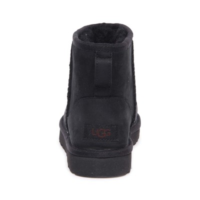 Pre-owned Ugg 2138au Stivale Donna  Classic Mini Leather Woman Boot In Nero