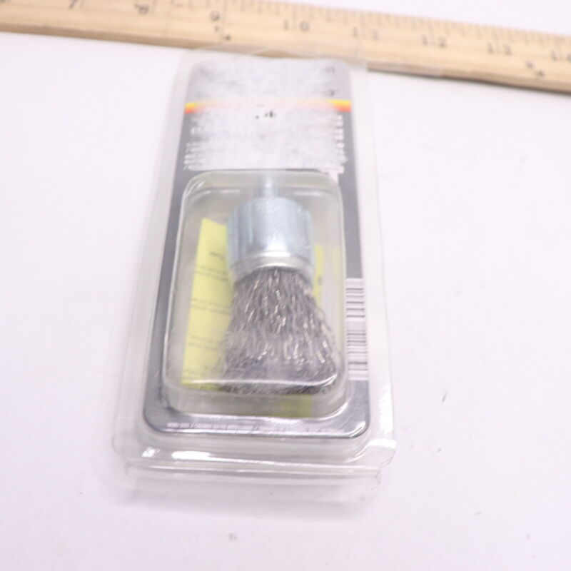 Forney End Brush Coarse Crimped Wire 1/4" Shank x 1"