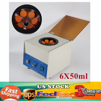 6*50ml LD-3 Electric Benchtop Centrifuge Lab Medical Practice Machine 4000rpm US