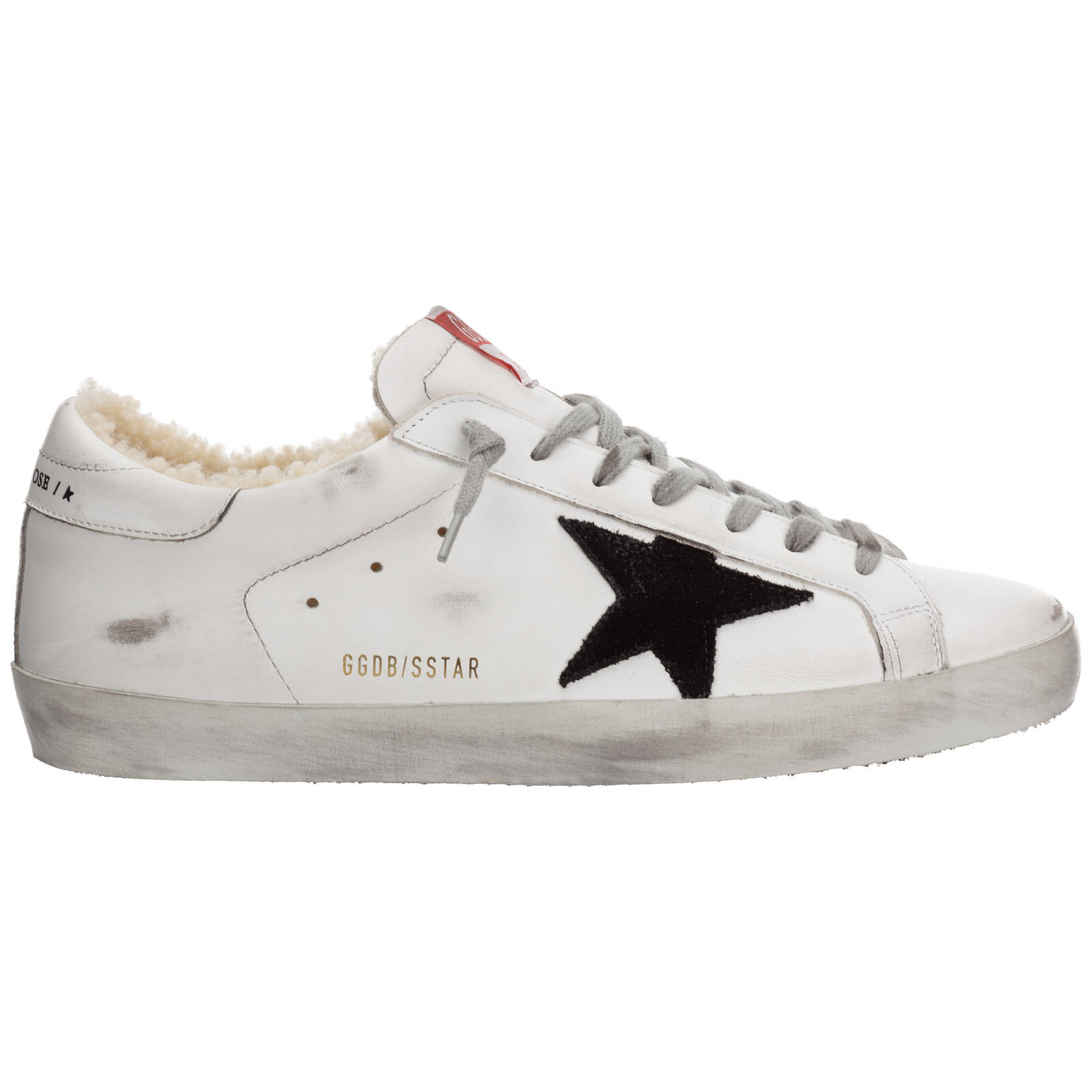 black leather golden goose sneakers