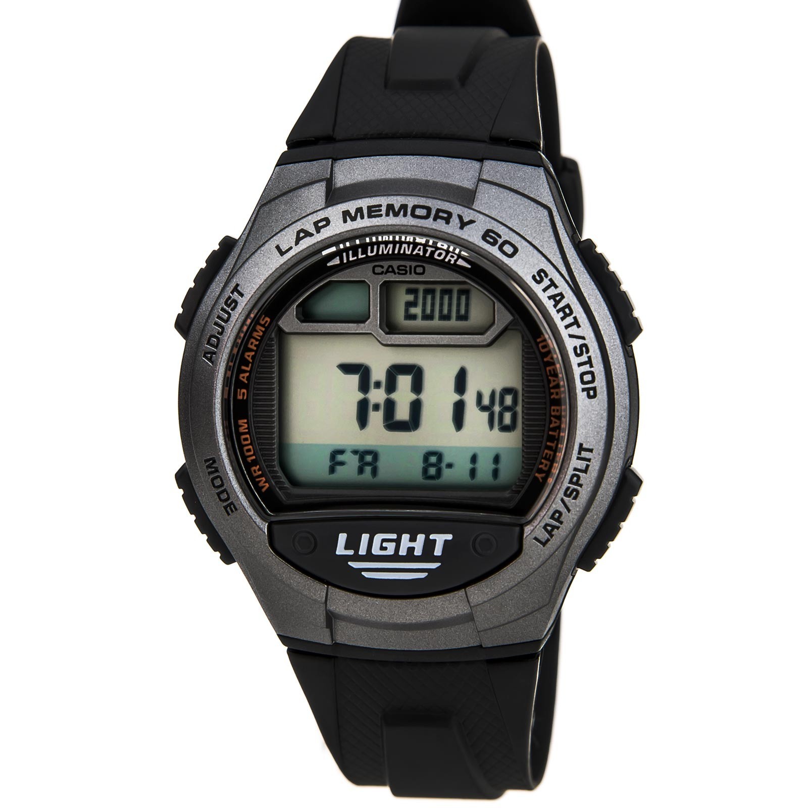 Casio W734-1A Men's Black Resin Band 60 Lap Memory Countdown Timer Sports Watch | eBay