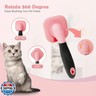 PETPAWJOY Slicker Brush for Dogs - Gently Cleaning Pin Brush for Shedding, Small Dogs, Puppy, Yorkie, Poodle, Rabbits, Cats - Pink