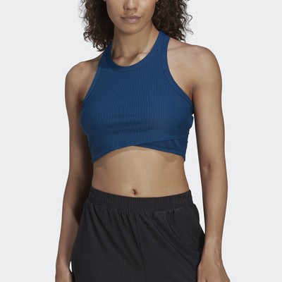 

Женская майка в рубчик с запахом adidas Yoga Studio