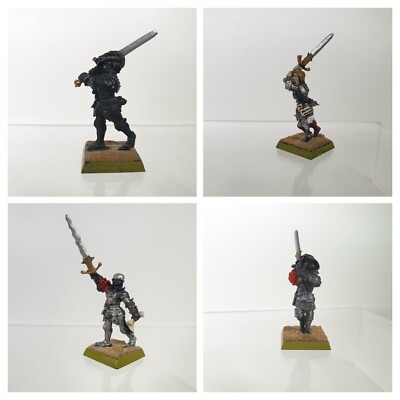 Warhammer Metal 4x Empire Greatswords Bundle WHFB Partially Painted Vintage