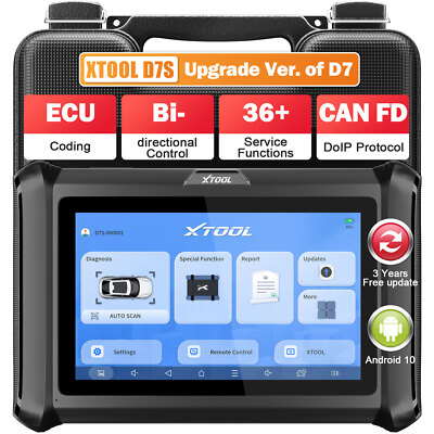 XTOOL D7S OBD2 Diagnostic Bidirectional Coding Scanner Auto K=y Program Tool