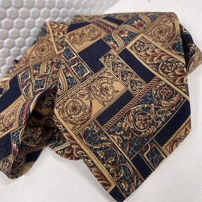 NWOT Bruno Marchesi Silk Men's Necktie Tie Multicolor Handmade In Italy