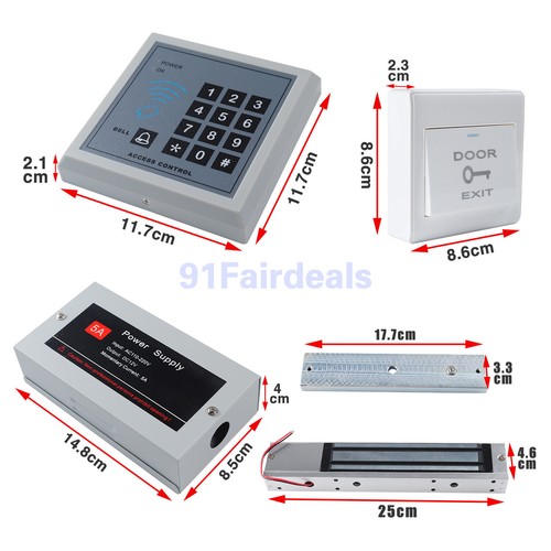 RFID Door Entry Security Access Control System Kit Set Magnetic Electronic Lock