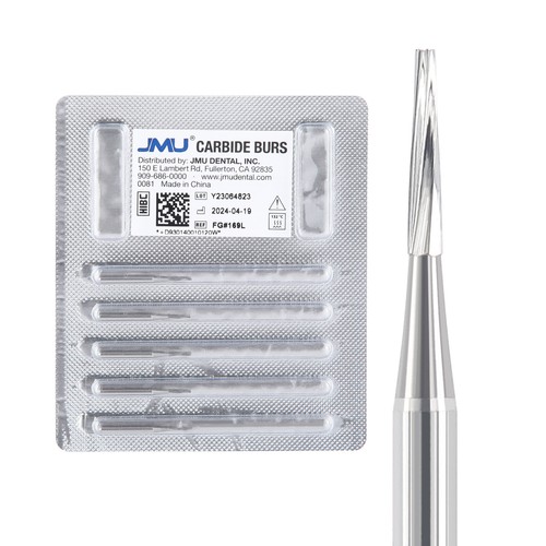 JMU Dental Carbide Burs FG 169L 170 171 172 High Speed Taper Fissure Midwest 5pc