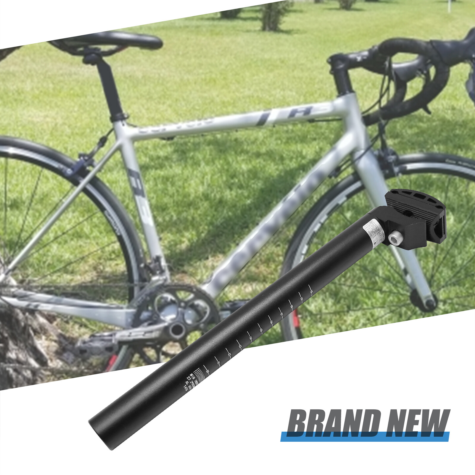 Aluminum Seat Post Tube 27.2x300mm MTB Mountain Bike Road Bicycle Seatpost Black