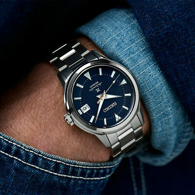 Pre-owned Seiko Prospex Alpinist Deep Lake Dial Men's Steel Bracelet Watch Spb249