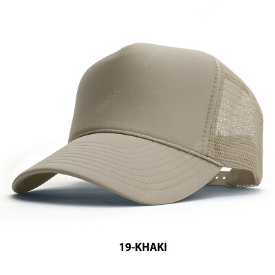 Trucker Hat Foam Mesh Baseball Cap Snapback Adjustable Plain Solid Men Hats Caps