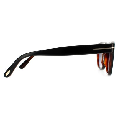 Pre-owned Tom Ford Sunglasses 0237 Snowdon 05b Black & Brown Smoke Gray Gradient