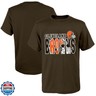 NFL Kids Youth Boys 4-18 Officially Licensed Team Color Game Day Touchdown Primary Logo Short Sleeve T-Shirt - Cleveland Browns - Small