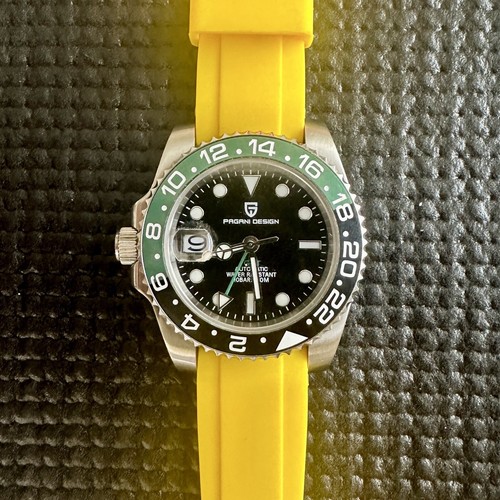 20mm YELLOW E Silicone Rubber Strap Band Fits Rolex DEEP SEA, Yachtmaster DJ
