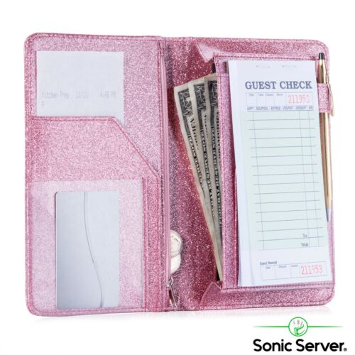 Sonic Server 5x8 Glitter Magnetic Pocket Server Book Organizer Waitress