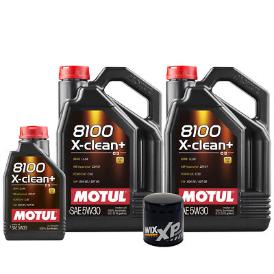 11L Motul 8100 X-CLEAN + 5W30 Wix XP Filter Motor Oil Change Kit For Ford API SN