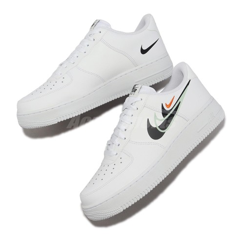 

Мужские повседневные кроссовки Nike Air Force 1 07 AF1 Multi Swoosh белого оранжевого цвета FN7807-100, Белый, Air Force 1 07