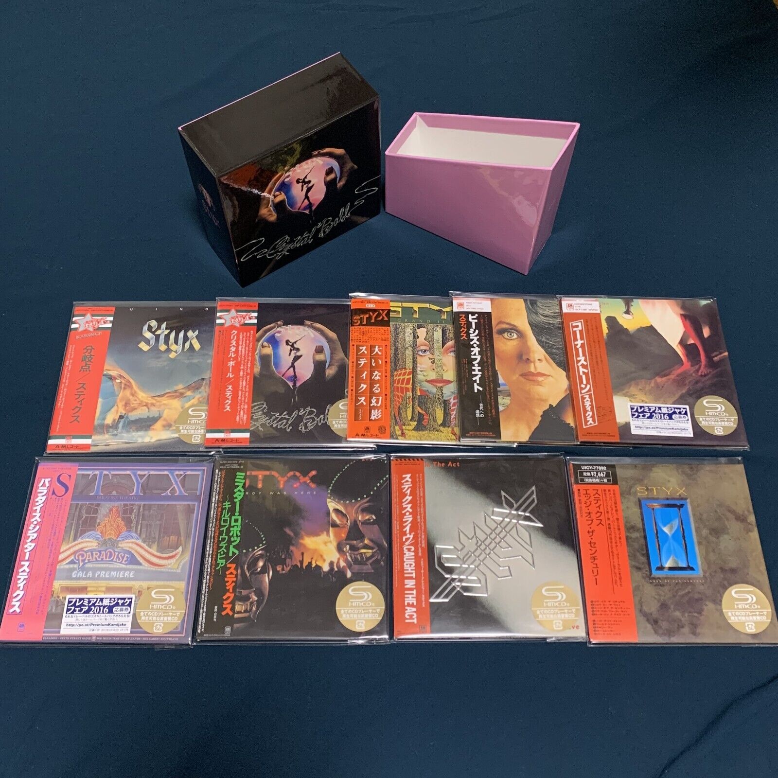 STYX JAPAN 9 MINI LP SHM CD PROMO BOX SET UICY 77883~77892 STYX JAPAN 9 MINI LP SHM CD PROMO BOX SET UICY 77883~77892