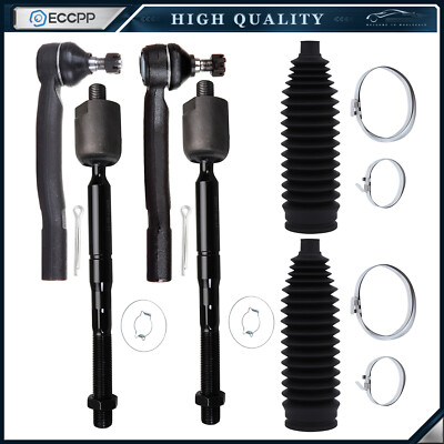 6pcs Front Inner and Outer Tie Rod Ends For 2007 - 2009 2010 2011 TOYOTA CAMRY