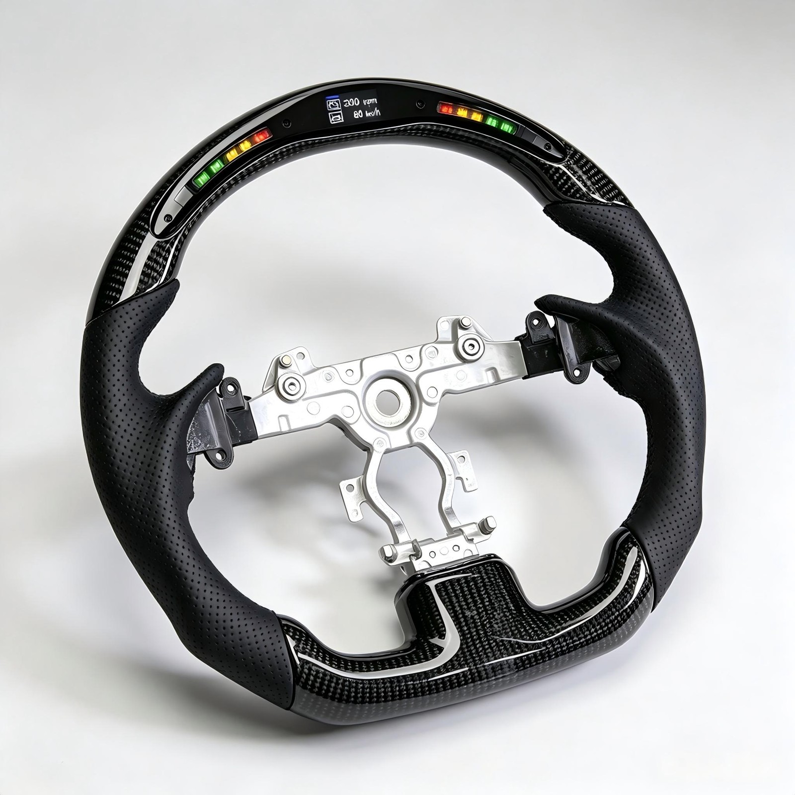 Carbon Fiber Sport Steering Wheel LED For Infiniti G25 G35 G37 G37X 2009‑2013