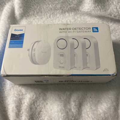 Govee Water Detector 3 Pack with RF Wi-Fi Gateway B5040101 -2 / H5054 + H5040