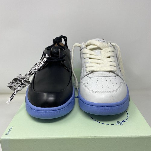 Pre-owned Off-white Virgil Abloh Half Half Sneakers Black White Size 41 Eu/ 8 Us