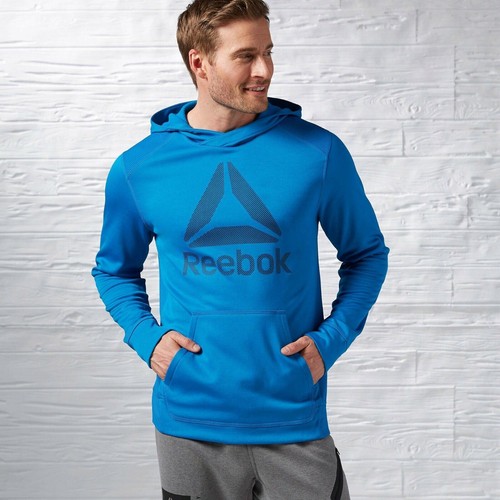 

[AY2436] Мужская флисовая толстовка с капюшоном Reebok Workout Ready - Crossfit Training, Синий