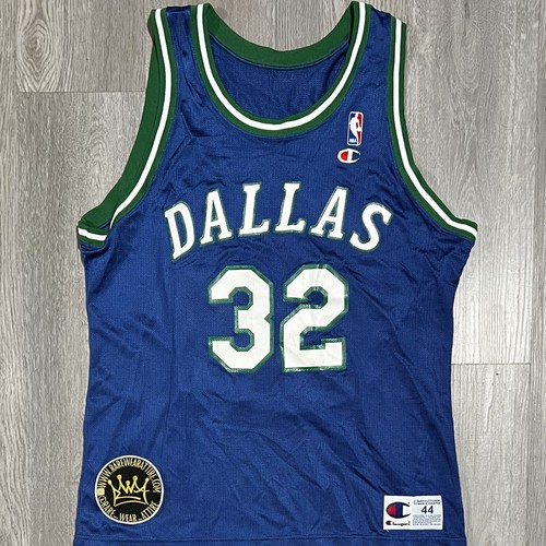 DALLAS MAVERICKS JAMAL MASHBURN SZ 48 XL CHAMPION BLUE AWAY