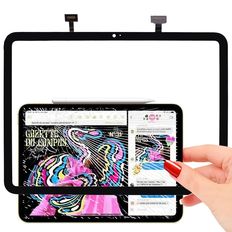 Vitre Tactile Ipad A2777 Noir Ecran AssemblÃ© Professionnel 2022 AdhÃ©Sif PrÃ©MontÃ©