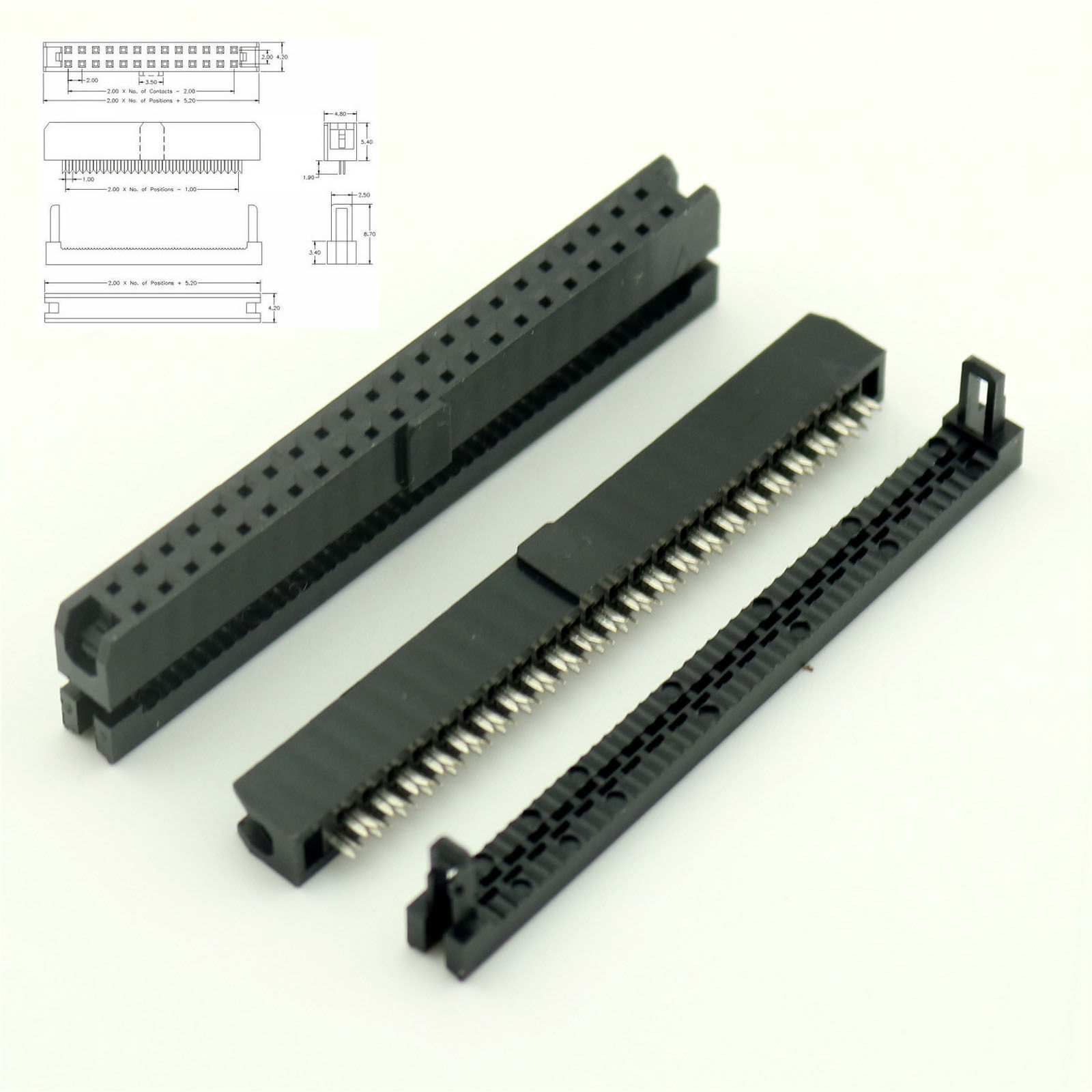 Business & Industrie 20x Pitch 2mm 2.0mm 2x10 Pin 20 Pin IDC FC Female