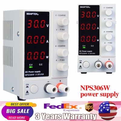 0-30V 0-6A Lab DC Bench Power Supply Variable Linear Adjustable Power Supply