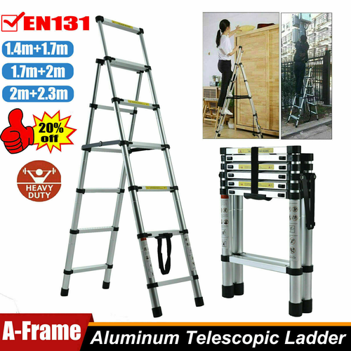 Aluminum Multi-Purpose Extention Ladder Folding Telescopic A Frame Heavy Duty US